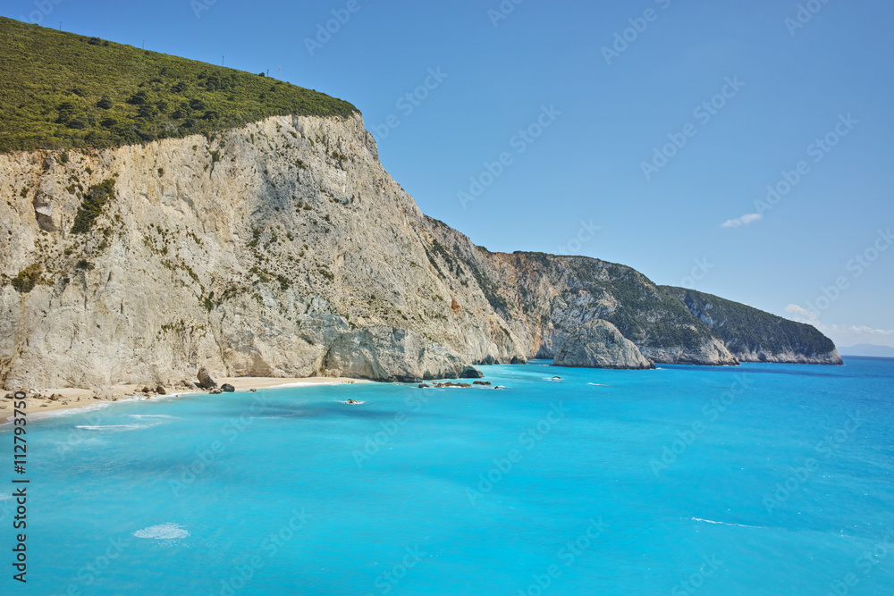 Amazing Landscape of Porto Katsiki Beach, Lefkada, Ionian Islands, Greece