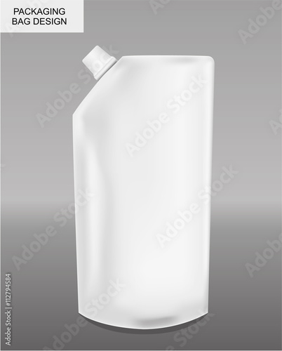 White blank food pack for mayonnaise. Mockup for your design and branding. Vector