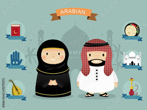 UAE culture elements set