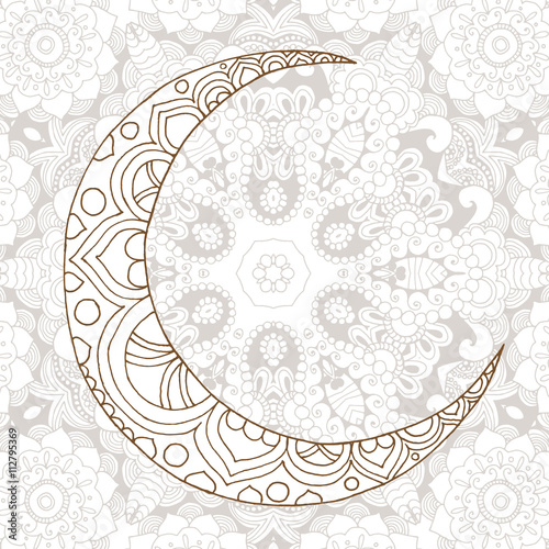 Ramadan Kareem half moon design background photo