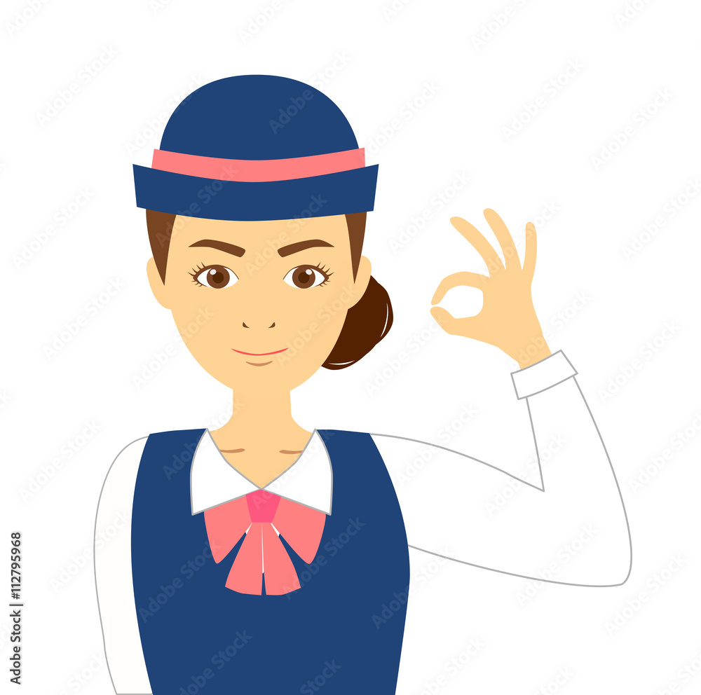 オッケーサインをするツアーガイド