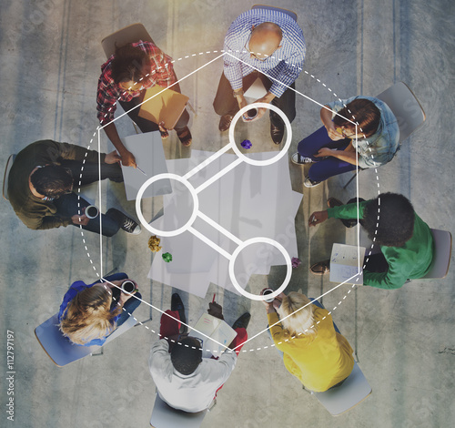 Link Sharing Information Technology Graphic Concept