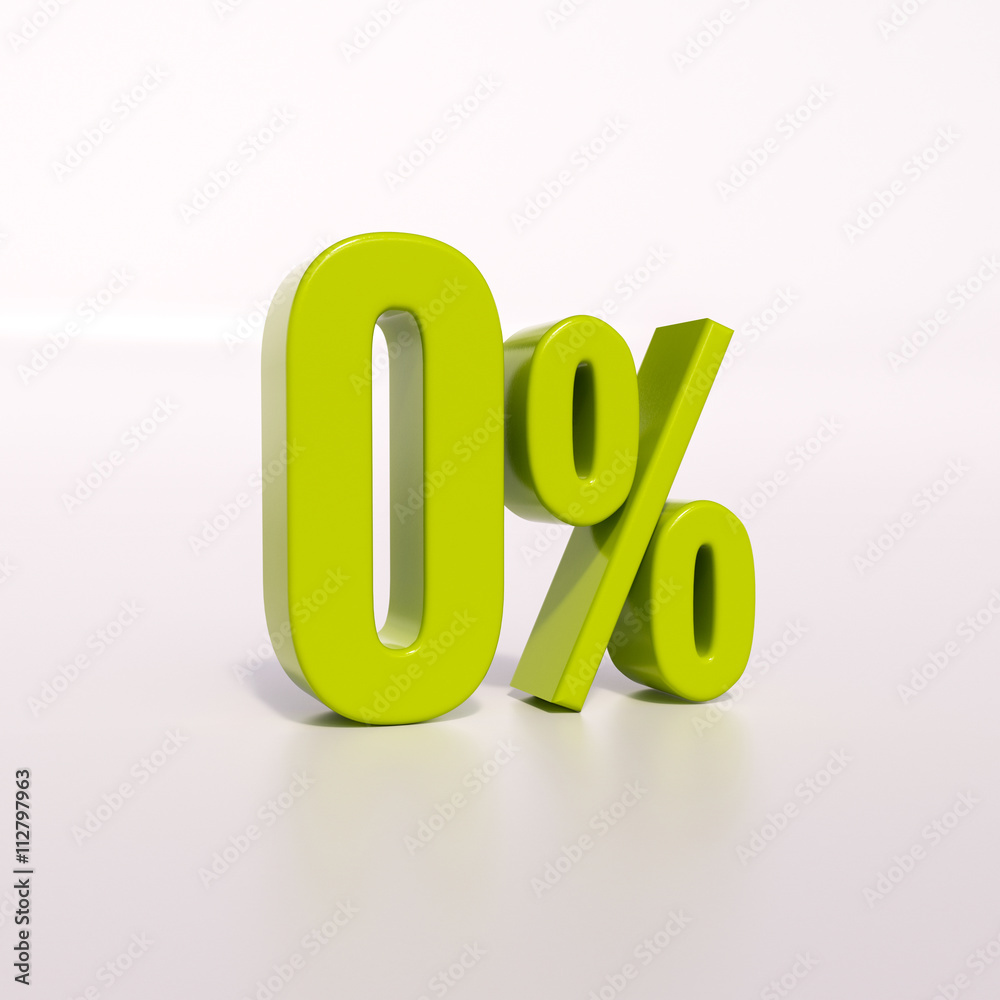 Fotografie Percentage sign, 0 percent