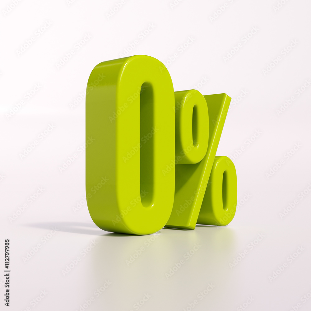 Fotografie Percentage sign, 0 percent