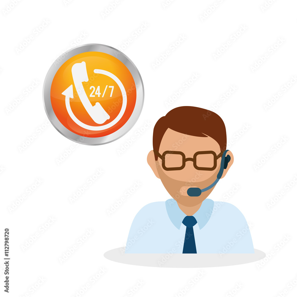 Call center design. customer service icon. Isolated illustration , vector Call center design. customer service icon. Isolated illustration , vector