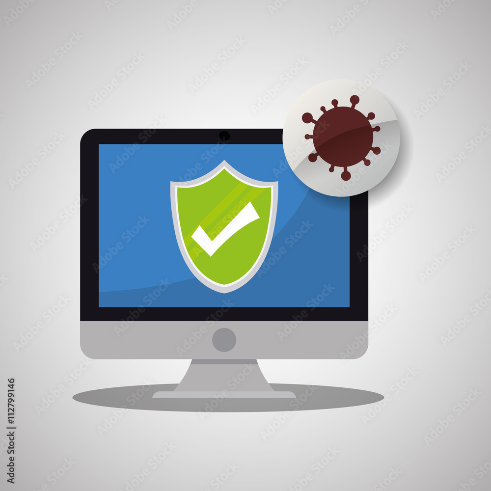 Security System design. Protection icon. Isolated illustration, vector Security System design. Protection icon. Isolated illustration, vector