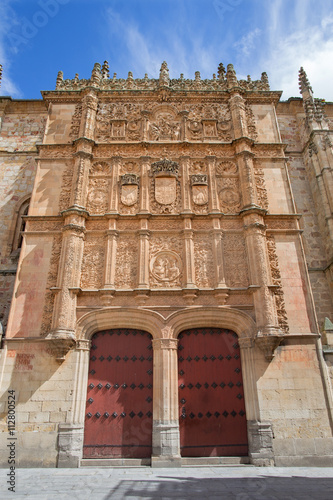 Salamanca - The plateresque façade of the University of Salamanca form 16. cent. photo