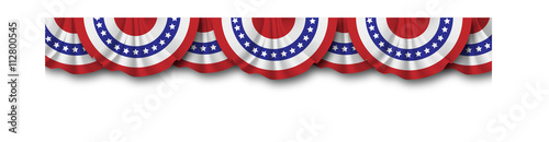 Vector of bunting American flags