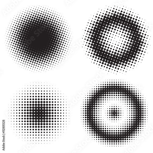 Abstract set of half tone
