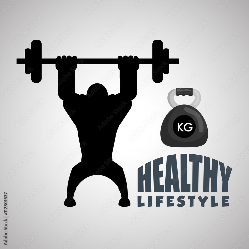 Healthy lifestyle design. Bodycare icon. Isolated illustration, vector graphic