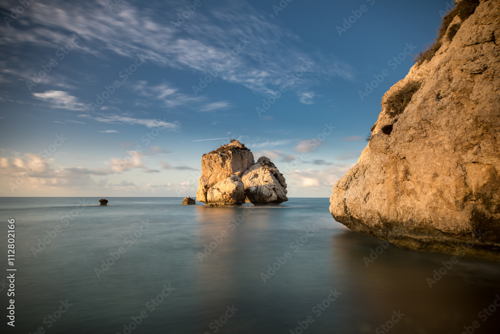 The Rock of the Greek, Cyprus. Place of the birth of the goddess Aphrodite. Petra tou Romiou
