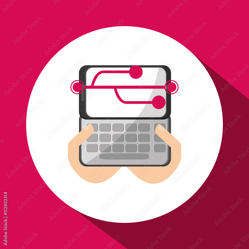 Smartphone design. Media icon. Flat illustration, vector graphic Smartphone design. Media icon. Flat illustration, vector graphic