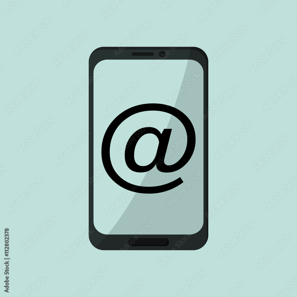 Smartphone design. Media icon. Flat illustration, vector graphic Smartphone design. Media icon. Flat illustration, vector graphic
