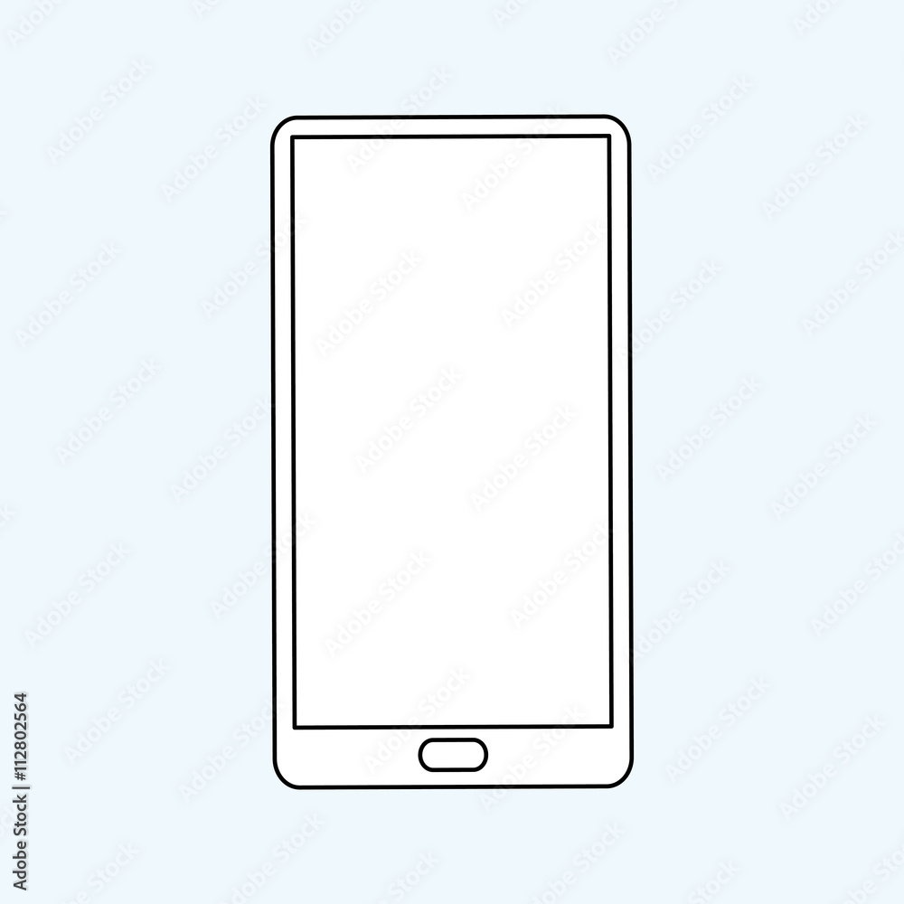 Smartphone design. Media icon. Flat illustration, vector graphic Smartphone design. Media icon. Flat illustration, vector graphic