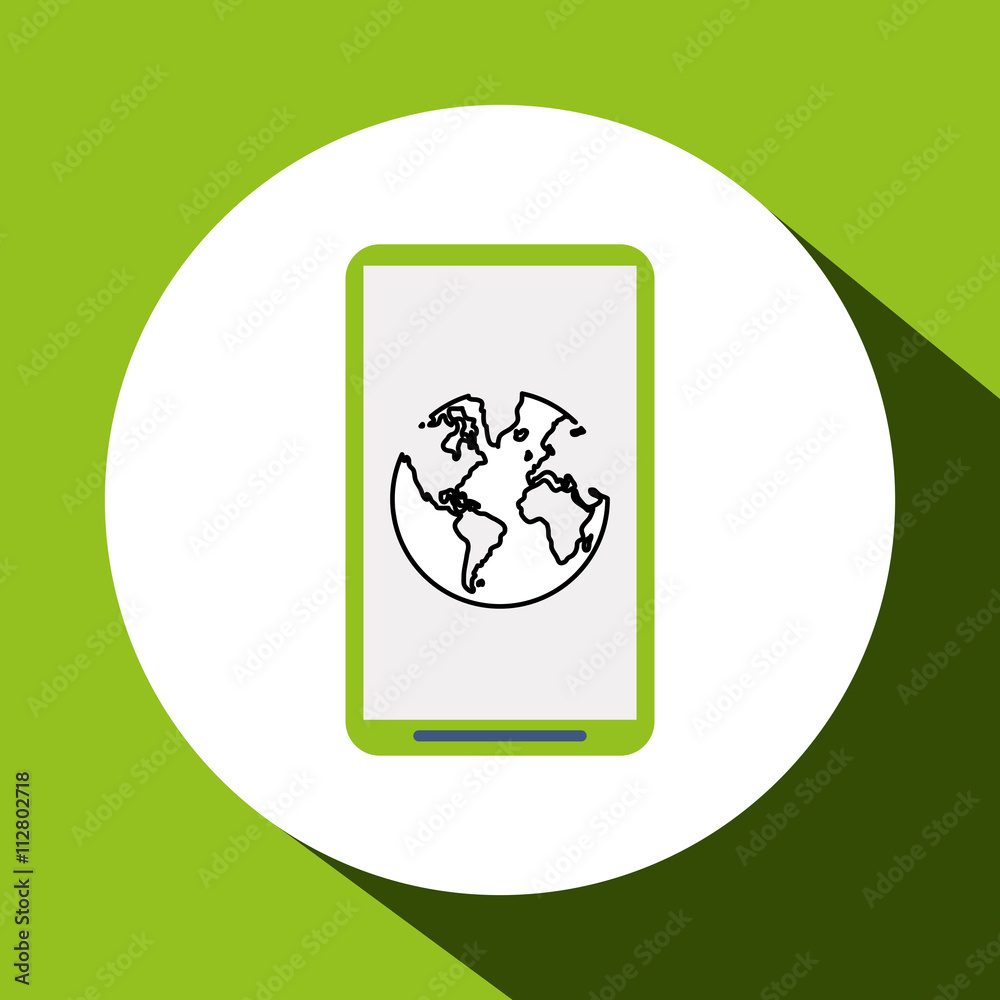 Smartphone design. Media icon. Flat illustration, vector graphic