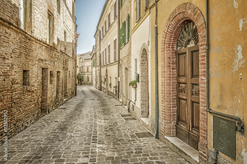 typical italian city street photo