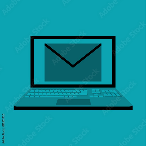 Email design. envelope icon. Isolated illustration , vector