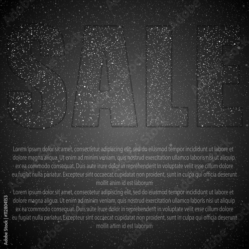 Caption - Sale of stars in the night star sky.