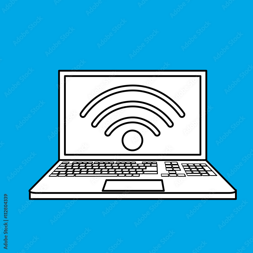 Laptop design. Technology icon. Isolated illustration , vector Laptop design. Technology icon. Isolated illustration , vector