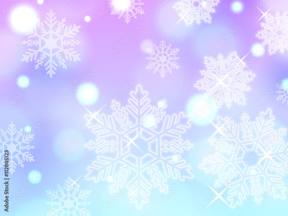 blue pink snowflake winter powder snow illustration background ...