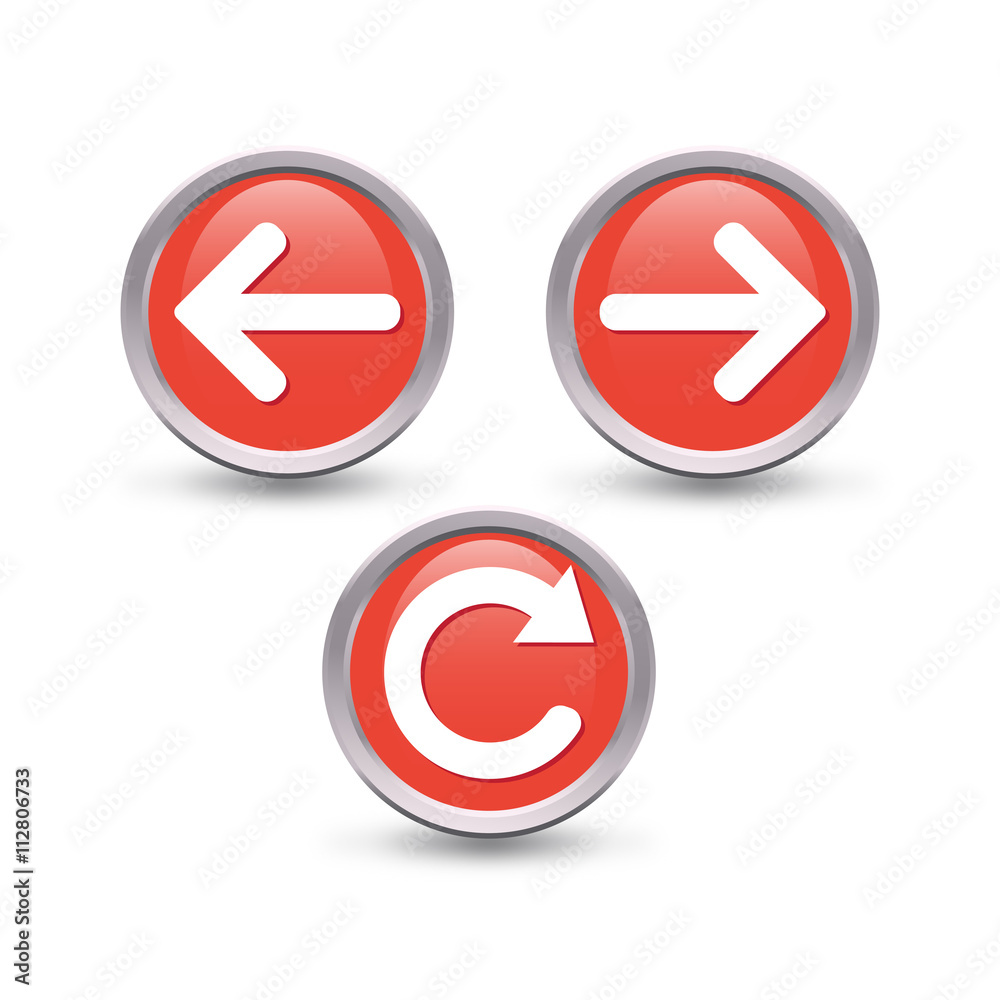 Button Edition Vector Backward Forward Refresh red Button Edition Vector Backward Forward Refresh red