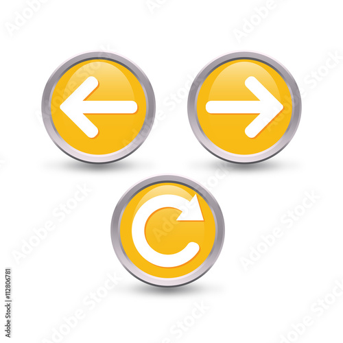 Free Download Button Edition Vector Backward Forward Refresh yellow - GFXLoad