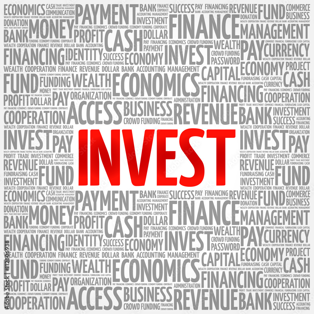 INVEST word cloud, business concept
