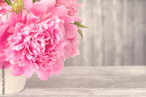 Fototapeta Naklejka Na Ścianę i Meble -  Bouquet of pink peonies