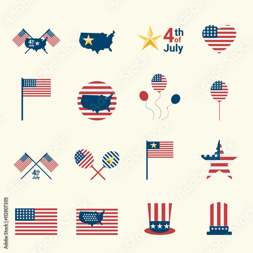 USA  Independence Day icon. USA celebration 4th july icon. independence day icon vector illustration