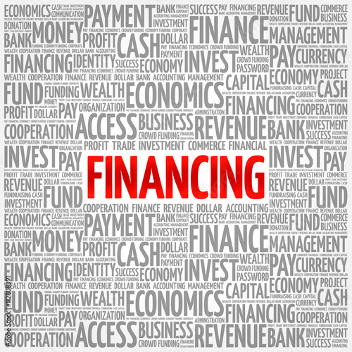 FINANCING word cloud, business concept