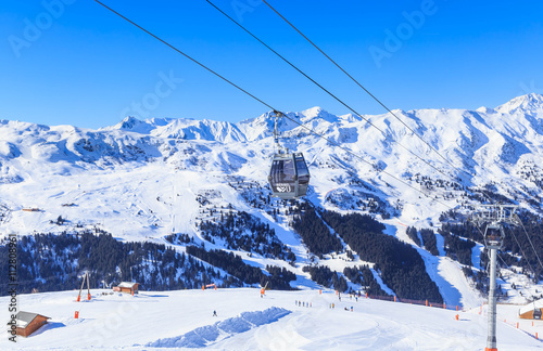 On the slopes of the ski resort of Meribel. France