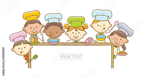 Kid Chefs And Whiteboard