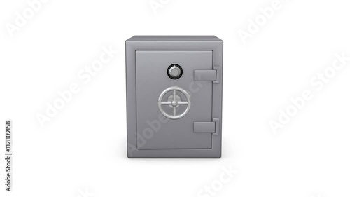 3d metal safe opens and reveals gold bars inside 