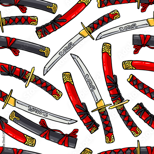 seamless Japanese katana