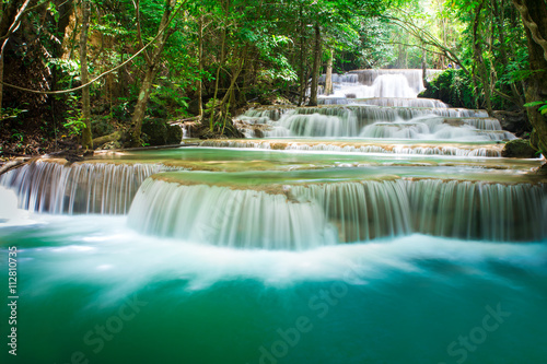 Waterfall in tropical forest 