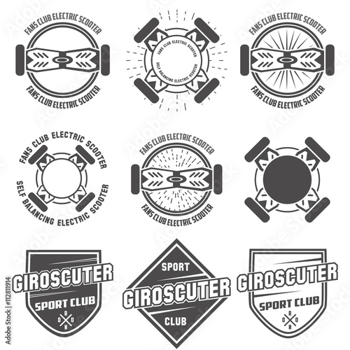 giroskuter labels vector