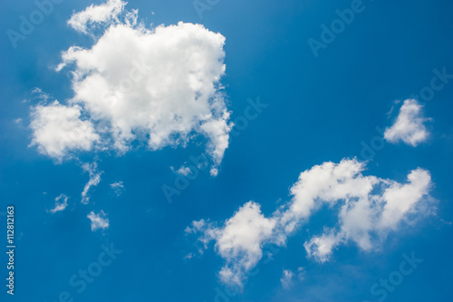 blue sky with clouds closeup landscape