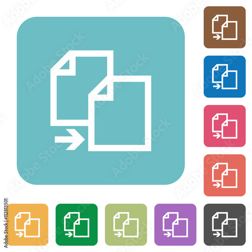 Flat copy file icons