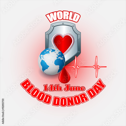 Background for World blood donor day, event, June 14th; Vector illustration
