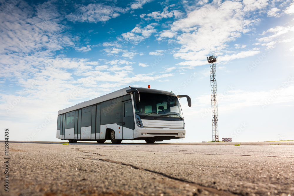 Airport bus on the apron
