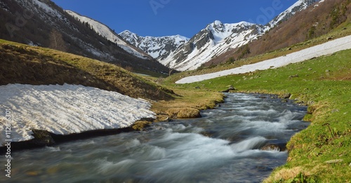 Morning in spring mountains