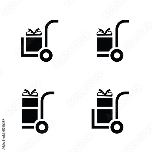 Shopping Cart and man courier