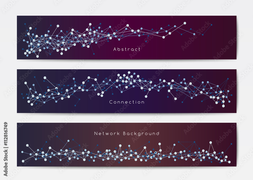 Abstract network banner templates Abstract network banner templates