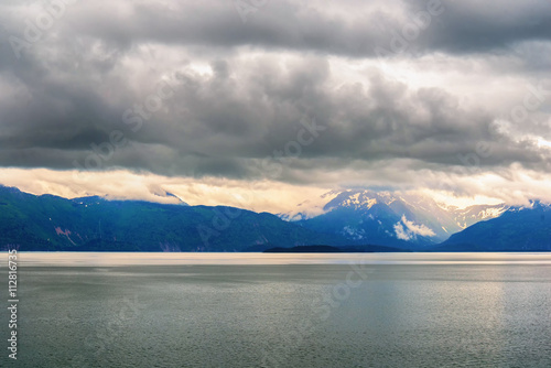 Glacier Bay National Park in Alaska on an overcast day © Allen.G