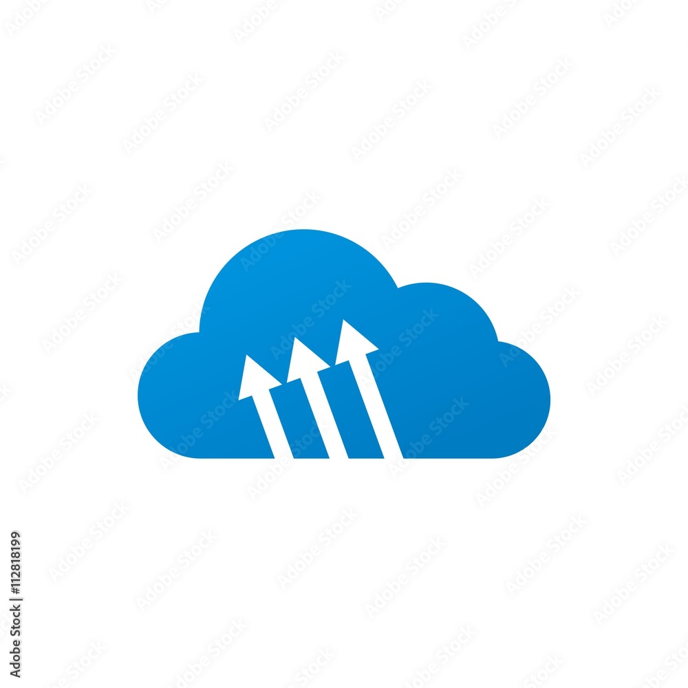 Logo cloud arrow icon vector Logo cloud arrow icon vector