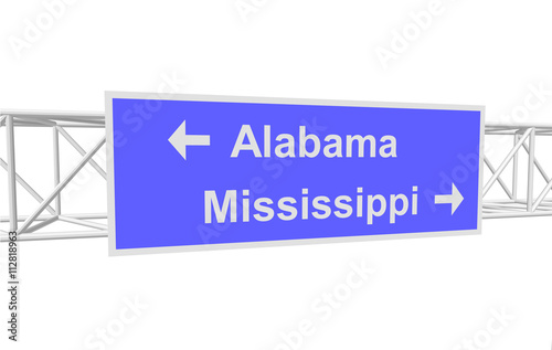 3dl illustration of a road sign with directions