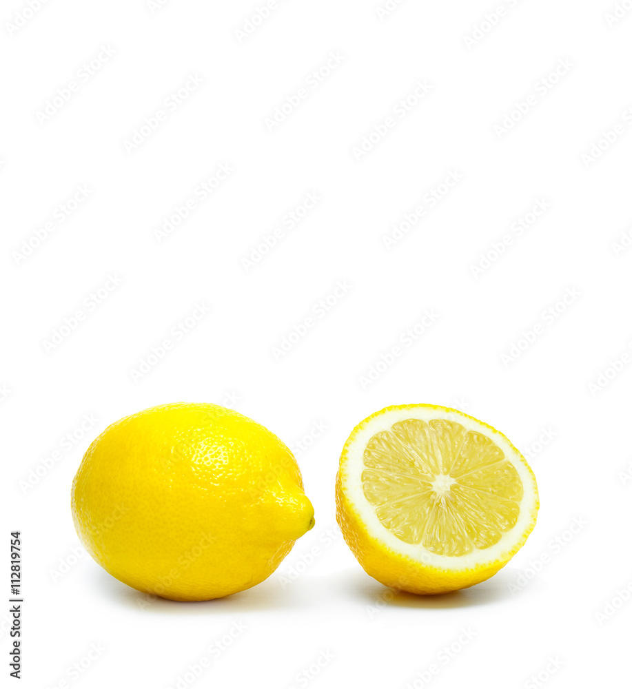 Lemon isolated on white background