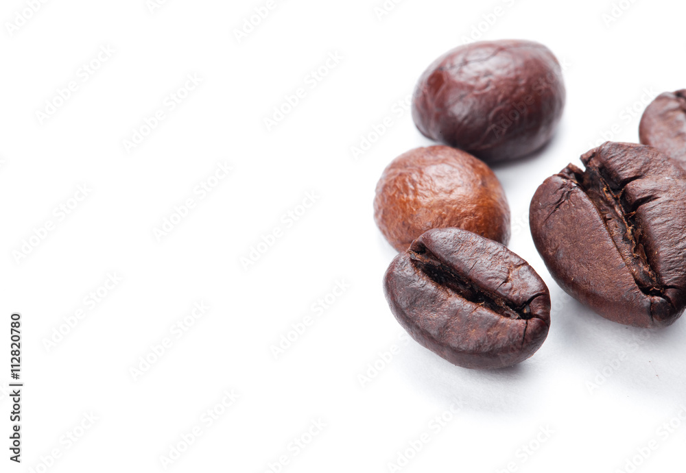 coffee beans isolated on white background coffee beans isolated on white background