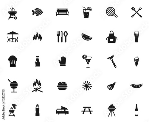 Icons Sommer und Freizeit