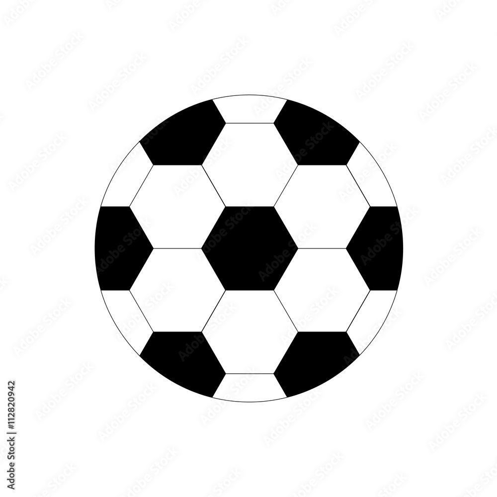Soccer ball icon on a white background.